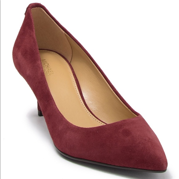 Michael Kors Brandy Suede Leather Kitten Heel Pump - Picture 1 of 5